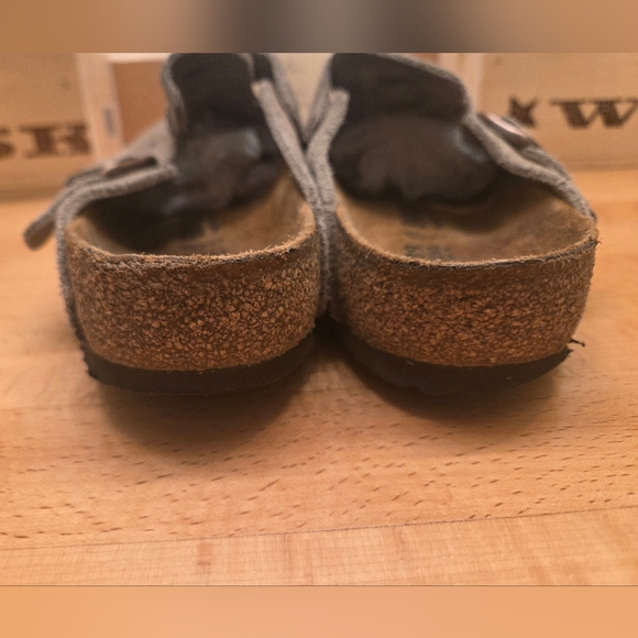 Birkenstock Boston Suede Leather Clogs Taupe Unisex Size EU 39 - Picture 4 of 10